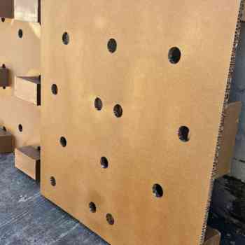 Custom-made honeycomb paper pallets designed for industrial packaging