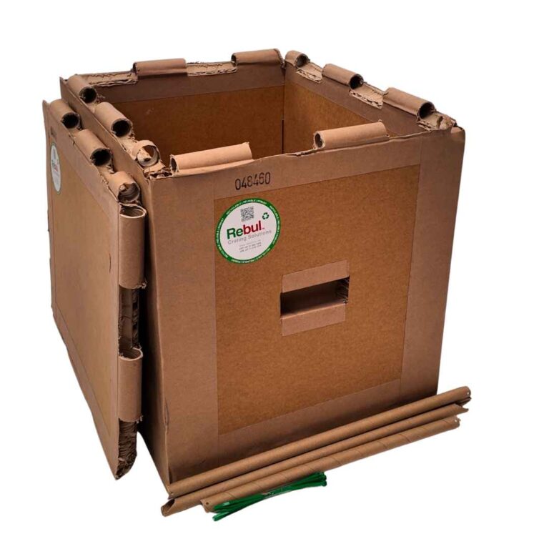 Hybrid crate with open lid