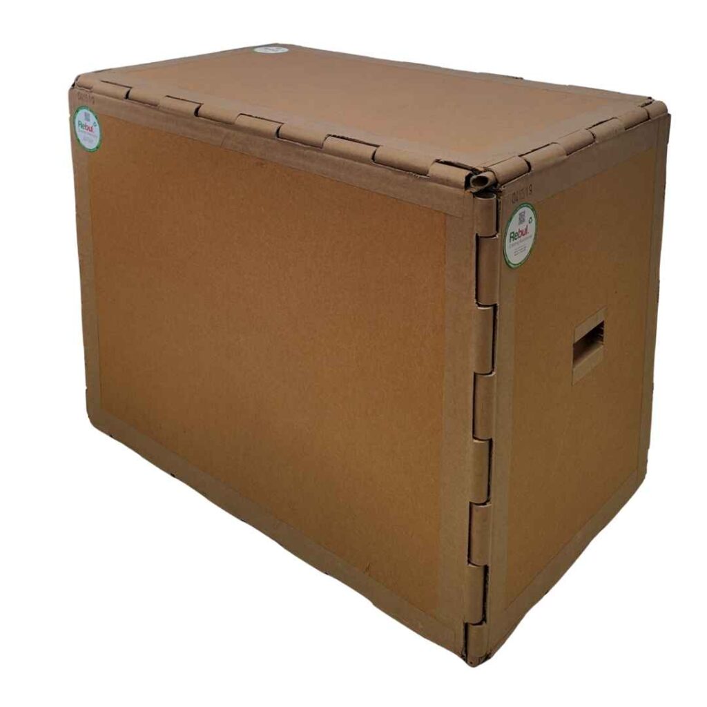 Rebul freight crate with protective honeycomb panel construction