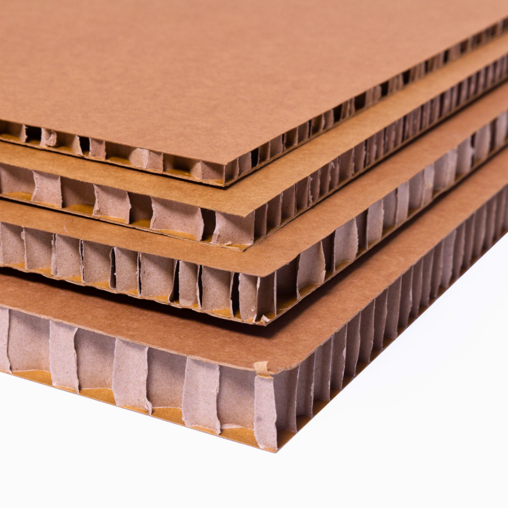 Honeycomb boards and sheets for packaging and displays