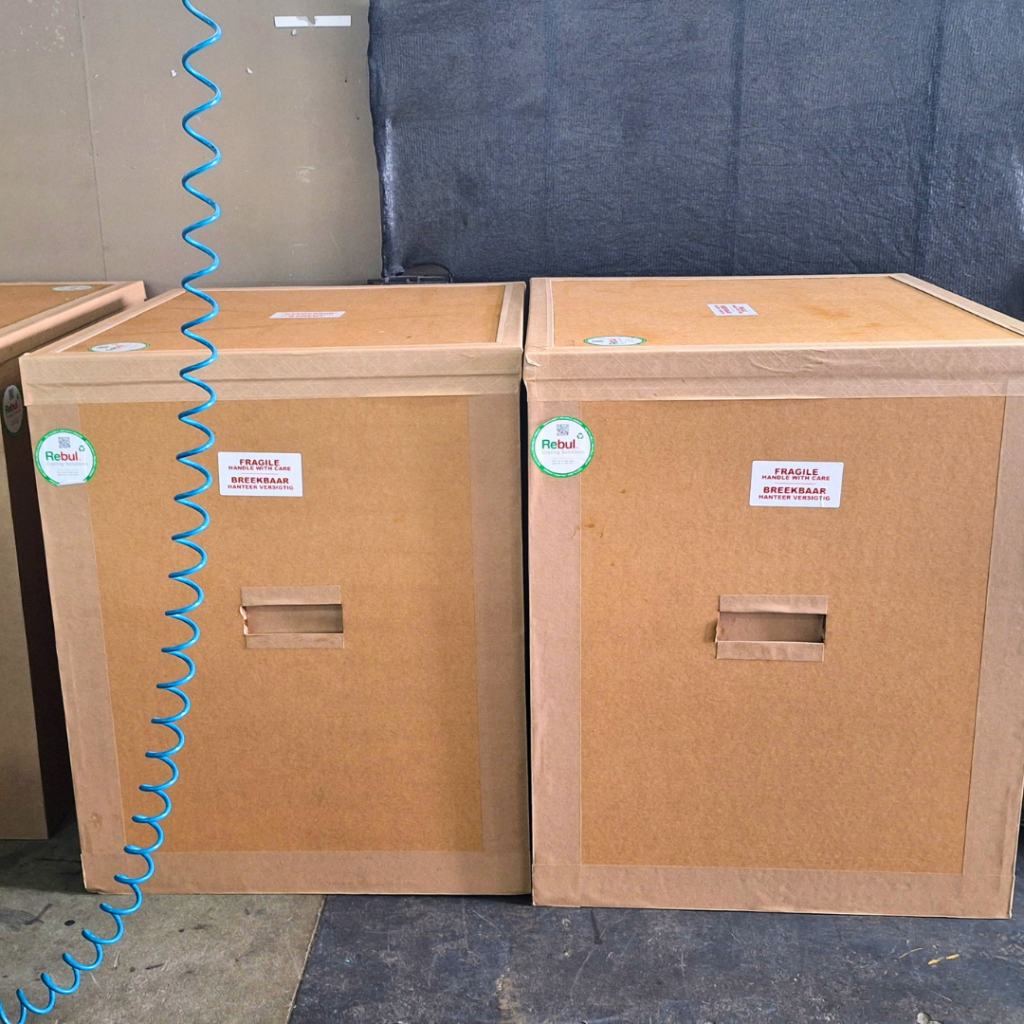 Custom chairs individually packed for inter-provincial delivery