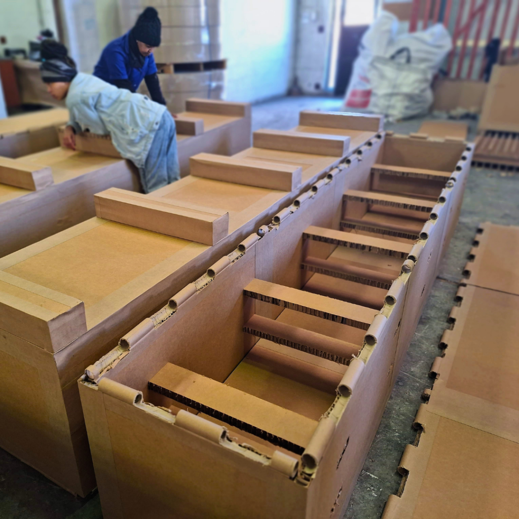 Industrial-grade hybrid crate with custom protective inserts