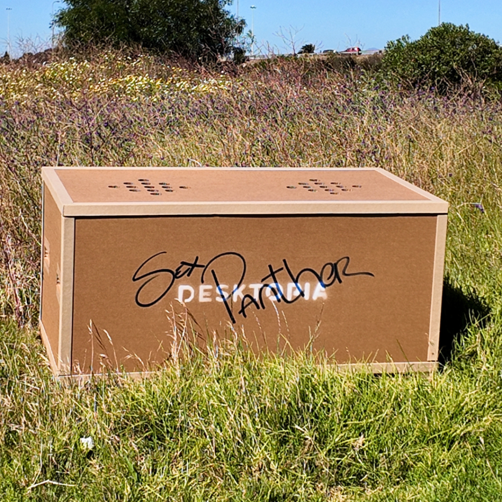 Customised crate for bespoke desk deliveries