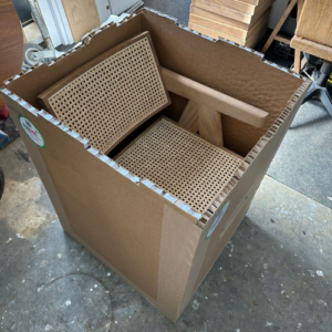 Custom furniture packaging solution designed for export shipping and product protection